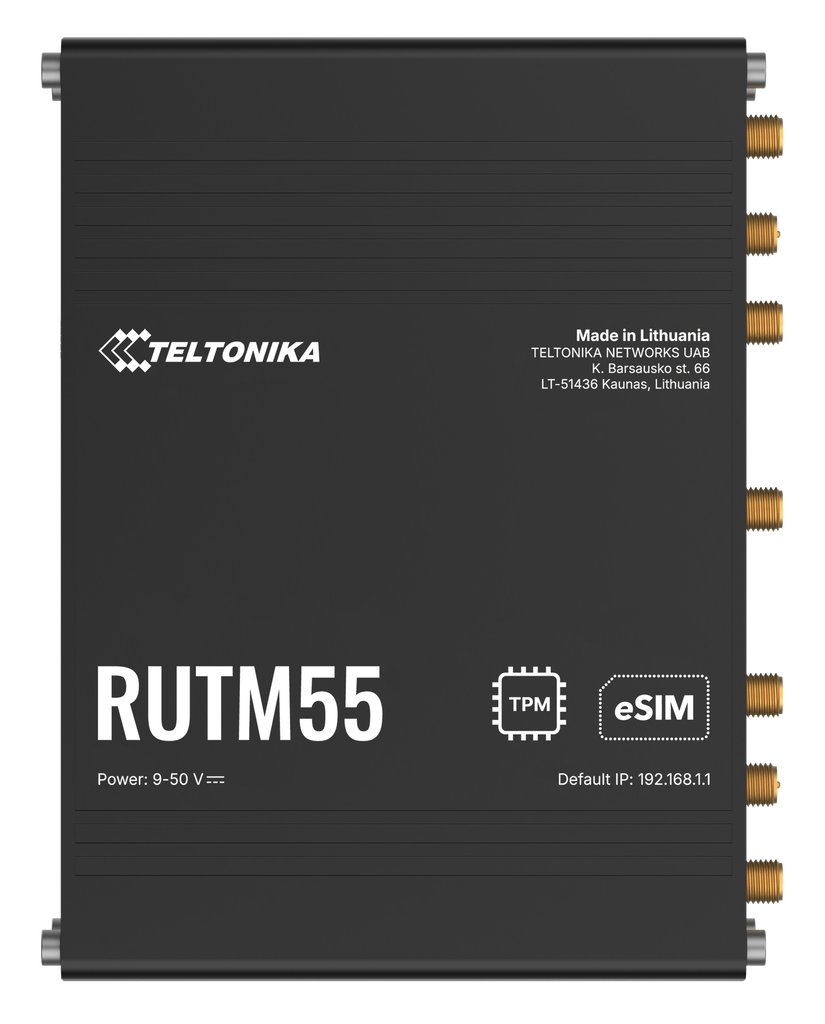 5G -reititin Cat19 eSIM WiFi5 2xSIM GPS I/O RS232/485 liitännät 