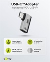 Adapteri USB-C-uros/USB-C-naaras 90³ USB 4.0 240W