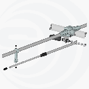RHA68 Suunta-antenni 68–78 MHz 4 dBi 50 Ohm UHF-naaras