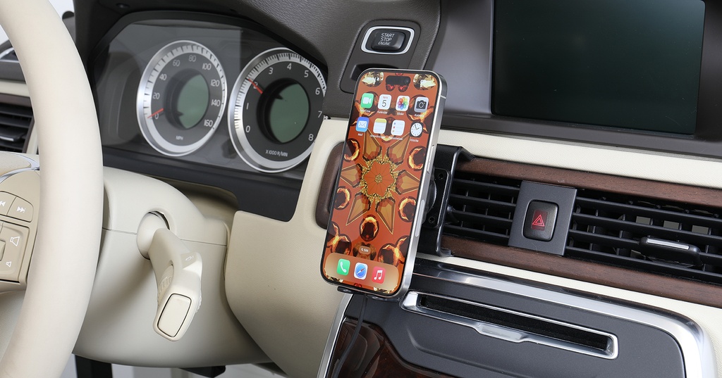 Pidike käänt tuki tupsyt MagSafe alatuki Apple iPhone 12 ->