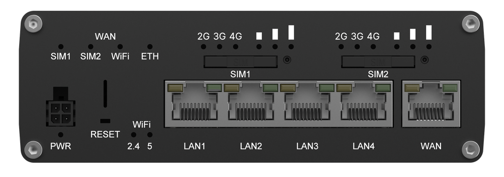 4G -reititin 2 modeemia Egde reunalaskenta WiFi6 2xSIM Load Balancing CAT4