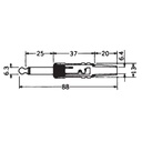 Plugi 6,3 mm mono metallli MP-111MS