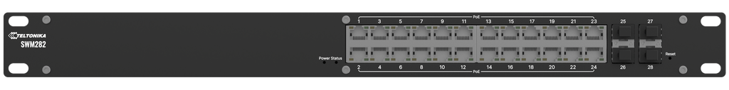 24 porttinen POE+ kytkin, 30W/portti, 4 kpl SFP porttia