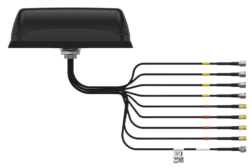 4G/5G 4x4 MiMo M2M-antenni 698-4200 MHz musta mutteri kiinnitys 2m kaapeli SMA-uros liitin