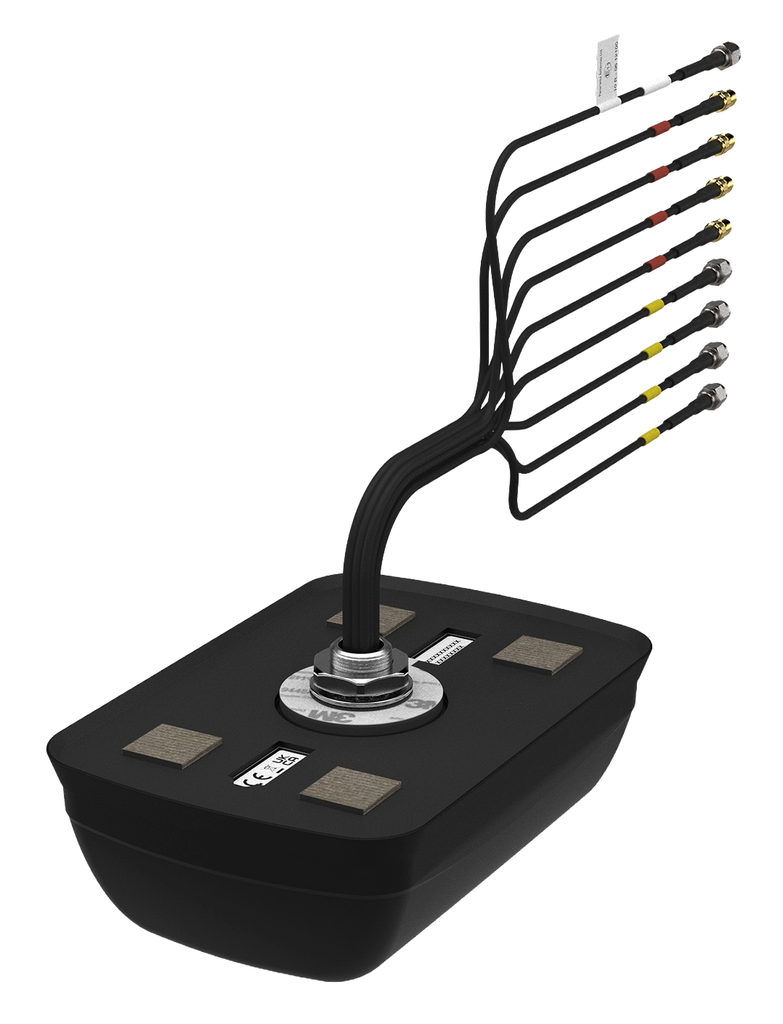 4G/5G 4x4 MiMo M2M-antenni 698-4200 MHz musta mutteri kiinnitys 2m kaapeli SMA-uros liitin
