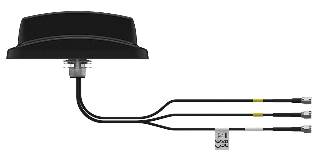 4G/5G 2x2 MiMo M2M/IOT-antenni 698-3800 MHz musta mutteri kiinnitys RG174 kaapeli SMA-uros liitin