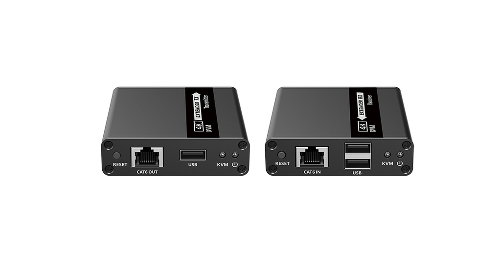 HDMI CAT6-extender USB 2xvirtalähde KVM 4K@30Hz 40M Zero-Latency Visually-Lossless