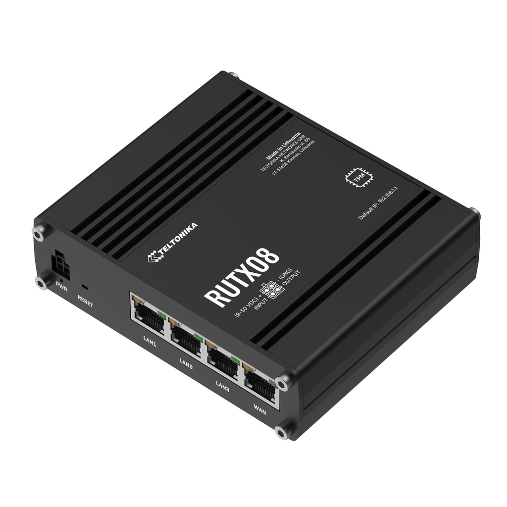 4 porttinen kytkin 1000 Mbps Firewall, RMS tuki