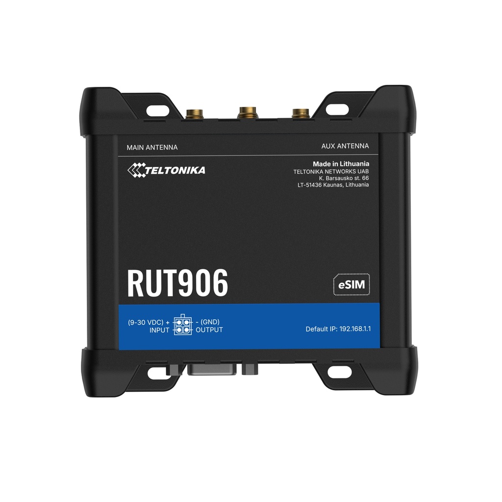 4G/LTE/WLAN -reititin Cat4 2xSIM GPS I/O RS232/485