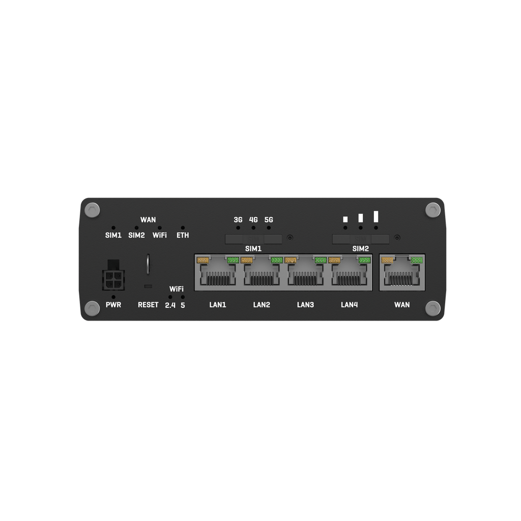 5G reititin WiFi GPS 5xEthernet 2 SIM paikkaa Teltonika Cat20