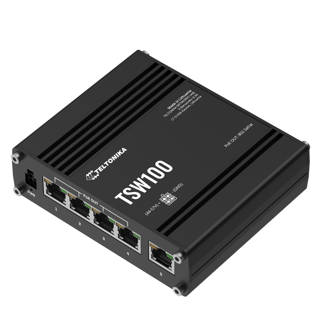 5 porttinen kytkin PoE 1GB 802.3af/at 62w PnP