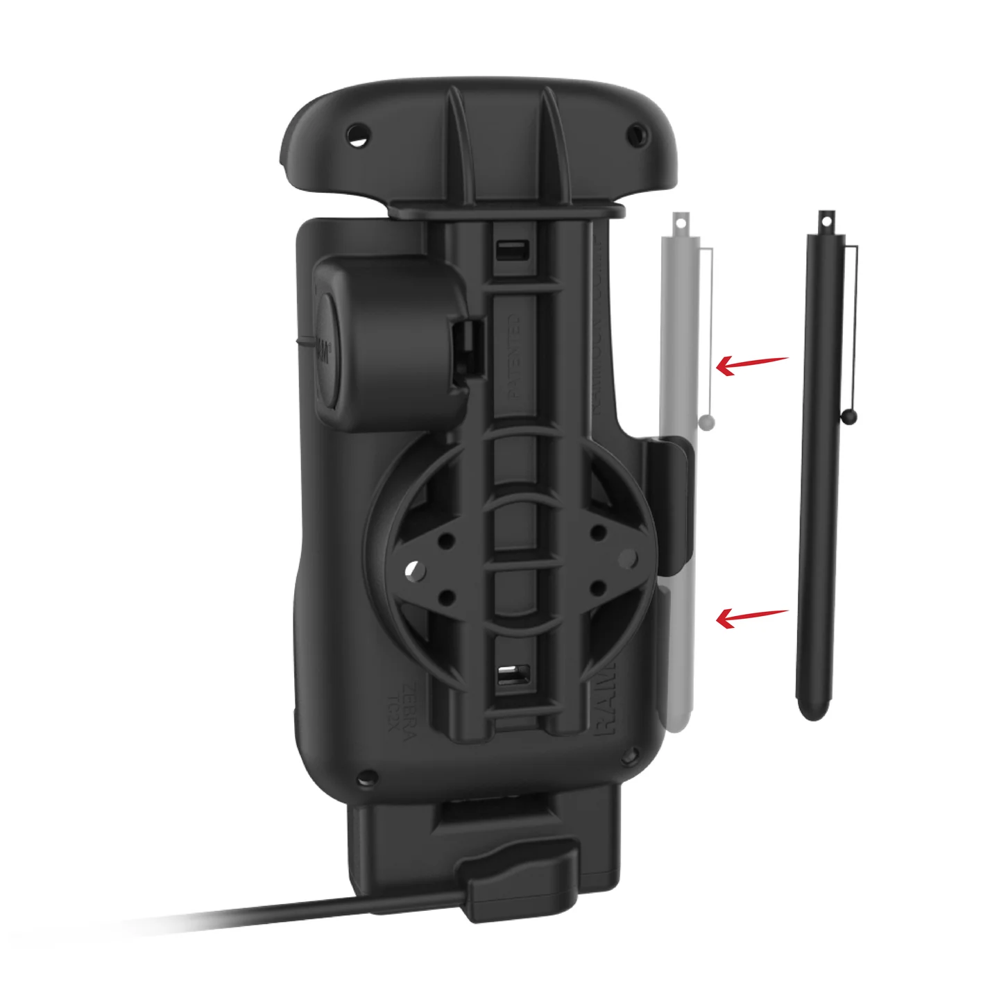 RAM® Form-Fit Holder USB-C Dock for Zebra TC22 & TC27 with Boot