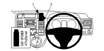 Brodit 654432 ProClip mittfäste höger styrning Volkswagen Caravelle 10-15 T5 1