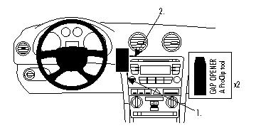 Brodit 853990 ProClip center mount lower Audi A3 07-12 without navigation display