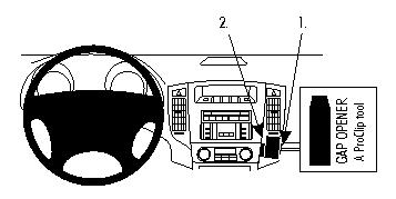 Brodit 853982 ProClip center mount angled mount vehicle-specific Mitsubishi Pajero 07-19