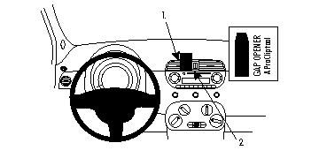 Brodit 854124 ProClip mittfäste Fiat 500 07-15
