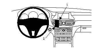 Brodit 854631 ProClip vehicle-specific fixed installation console mount Mercedes Benz CLS-Class 11-18