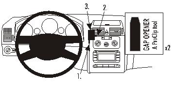 Brodit 853267 ProClip VW Touran 03-14 mittfäste