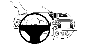 Brodit 854723 ProClip Toyota Yaris 12-14 mittfäste