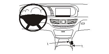 Brodit 833854 ProClip MB S-class 06-09 console mount