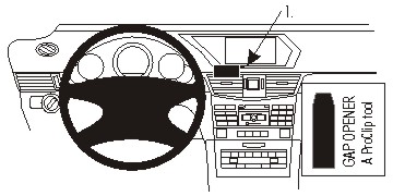 Brodit 854896 ProClip mittfäste Mercedes Benz E-(200-430) 14-15