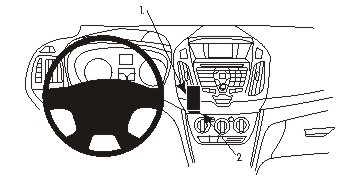 Brodit 854989 ProClip Ford Transit Connect 14- center mount