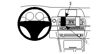 Autokohtainen kiinnitysalusta BMW 5-sarja F10/2011 2010–2017, keskelle – Brodit ProClip