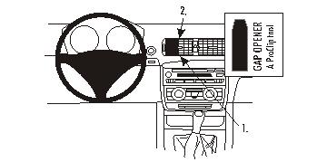 Autokohtainen kiinnitysalusta BMW 1-sarja E81/1982/1987/1988 2005–2011, keskelle – Brodit ProClip