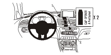 Brodit 854950 ProClip Audi Q3 12-14 center mount