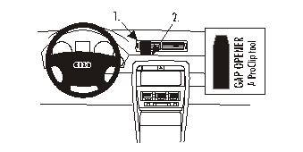 Brodit 852870 ProClip Audi A4 02-07 mittfäste
