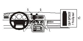 Brodit 852426 ProClip. Volvo C70 97-05 S/V70 97-00 mittfäste