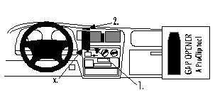 Brodit 852594 ProClip. Toyota Hilux 98-05/Tundra 99-04 mittfäste