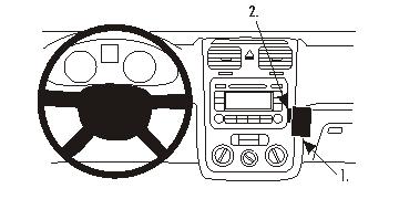 Brodit 853359 ProClip VW Golf 04-09 Jetta 05-10 console mount
