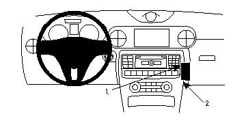 Brodit 854617 ProClip vinklat fäste Mercedes Benz SLK-Class 11-15