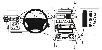 Brodit 853090 ProClip angled mount Merc Benz C-Class180-320 00-06