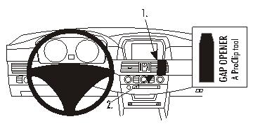 Brodit 853282 ProClip angled mount BMW 520-545/M5 E60, E61 04-10