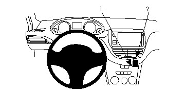 Brodit 854764 ProClip vinklat fäste Peugeot 2008 14-15 208 12-15
