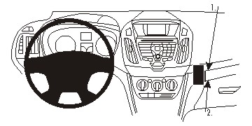 Brodit 854991 ProClip konsolfäste Ford Tourneo Connect 14-16