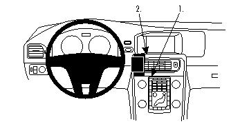 Autokohtainen kiinnitysalusta Volvo S60 V60 2011–2018, keskelle – Brodit ProClip