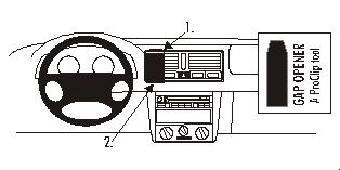 Brodit 852526 ProClip mittfäste VW Golf IV 98-03 Variant 00-04