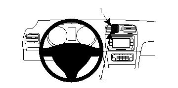 Brodit 854260 ProClip mittfäste Volkswagen Golf VI 09-12