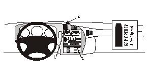 Brodit 853040 ProClip mittfäste endast träpanel Saab 9-5 98-05