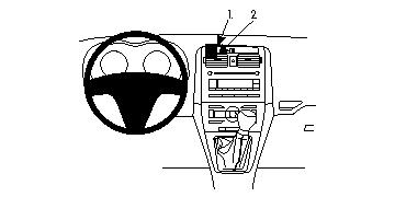 Brodit 853984 ProClip mittfäste Toyota Auris Auris Full Hyb07-12