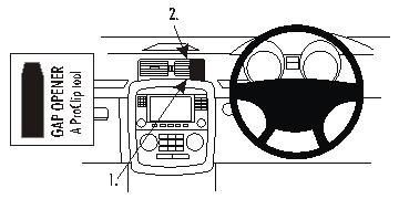 Brodit 653680 ProClip mittfäste luftventil Mercedes Benz R-Class 06-14