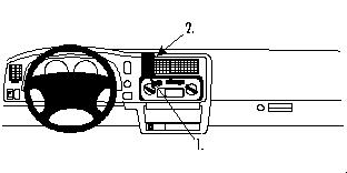 Brodit 852414 ProClip center mount Mitsubishi L200/Pick Up 97-05