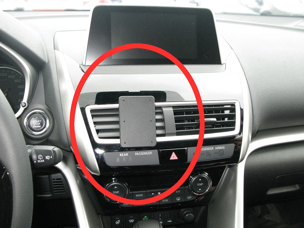 Vehicle-specific mount for Mitsubishi Eclipse Cross 2018–2023, centre mount – Brodit ProClip