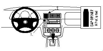 Autokohtainen kiinnitysalusta Mercedes-Benz M-Class/ML 1998–2004, keskelle – Brodit ProClip