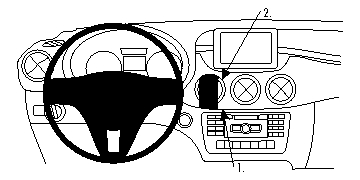 Brodit 854749 ProClip center mount Mercedes Benz B-Class 12-15