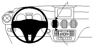 Brodit 854813 ProClip mittfäste Mercedes Benz A-Class 13-18