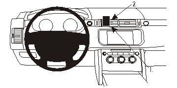 Brodit 854936 ProClip center mount Land Rover Range Rover Sport 14-
